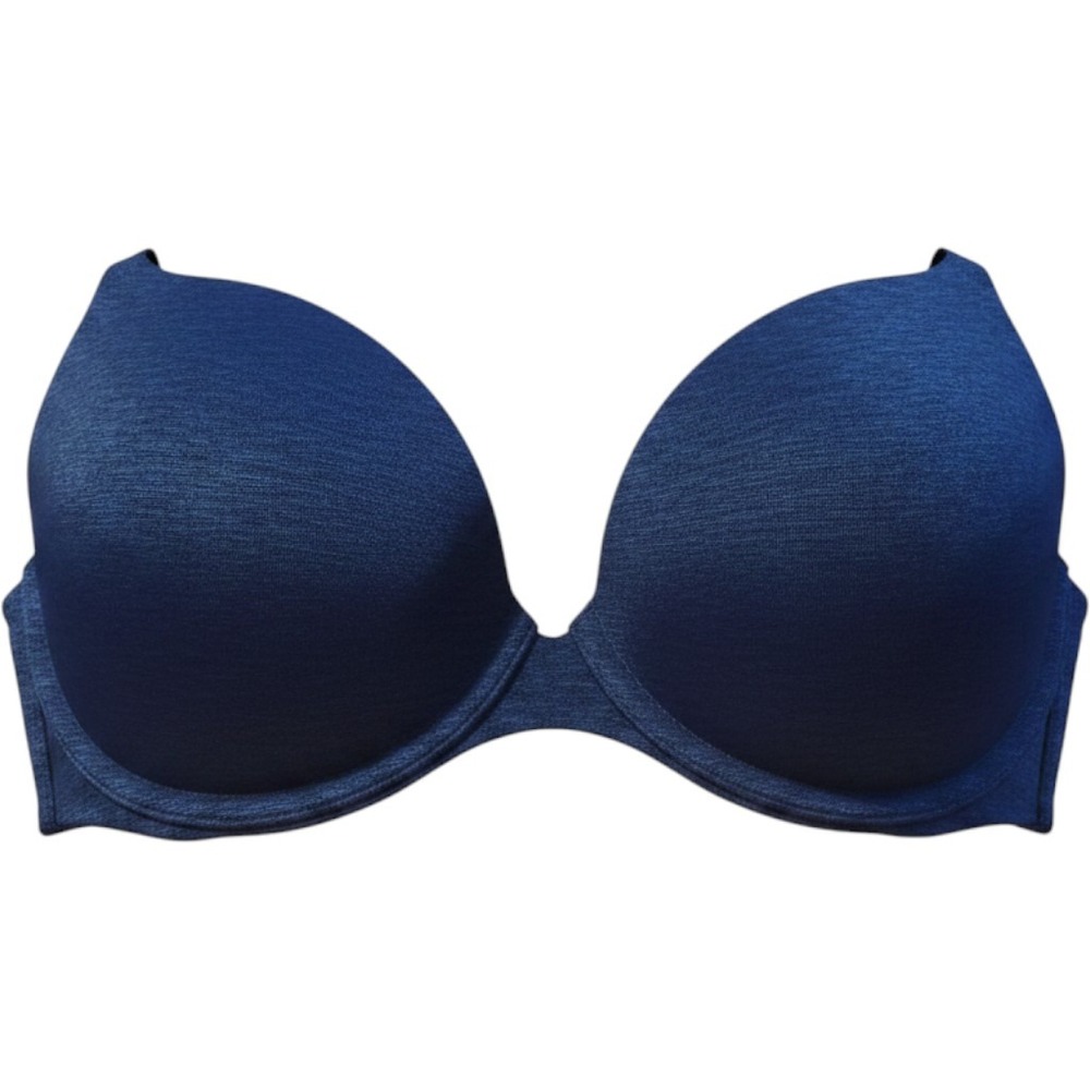 Victoria's Secret Bra Women Sz 34 D Padded Perfect Coverage Blue Underwire Linge